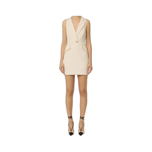Peak-Lapel Mini Dress