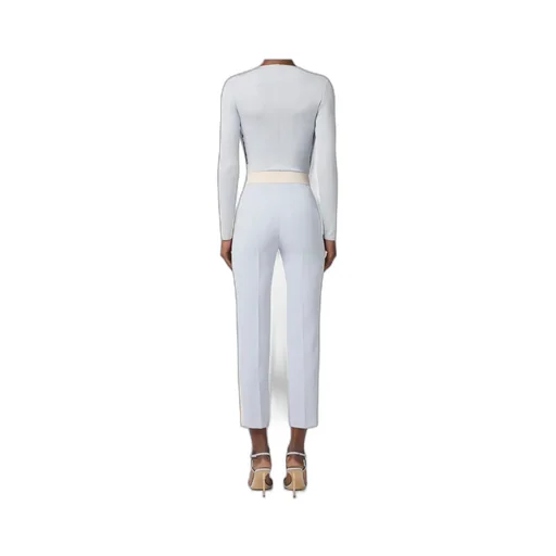 Contrast-Waistband Side-Stripe Trousers