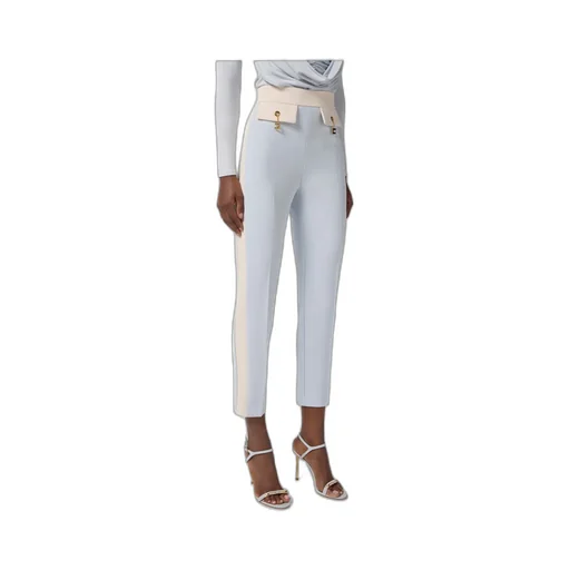 Contrast-Waistband Side-Stripe Trousers