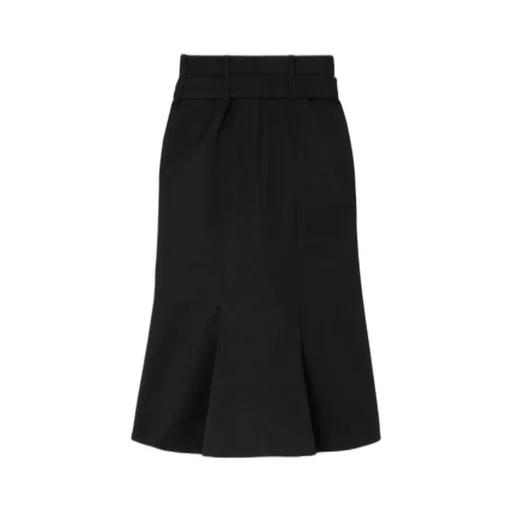 Multi Belt Loop Kick Back Skirt