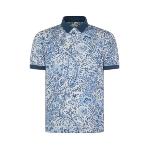 Etro Paisley-Printed Short Sleeved Polo Shirt