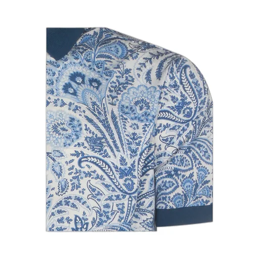 Etro Paisley-Printed Short Sleeved Polo Shirt