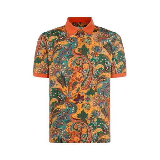Etro Paisley-Printed Short Sleeved Polo Shirt