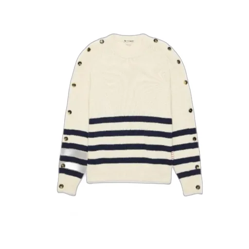 Jw Anderson Buttoned Sleeve Breton Jumper