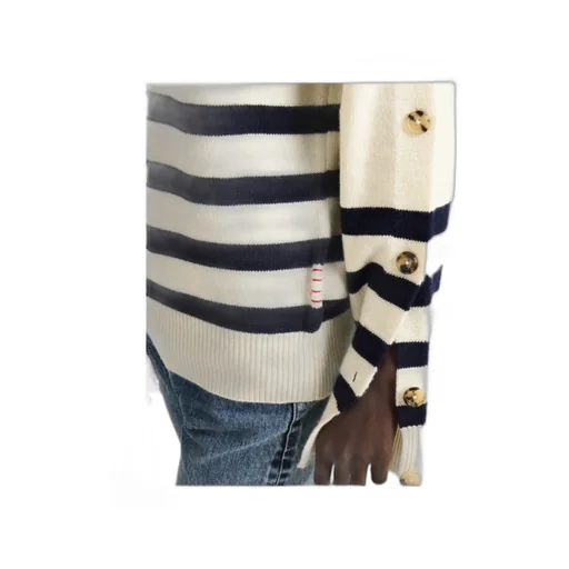 Jw Anderson Buttoned Sleeve Breton Jumper