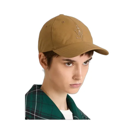 Jw Anderson Logo Embroidered Curved Peak Cap