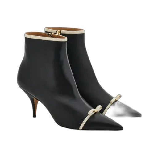 Pointed Ankle Boot With Mini Bow Detail