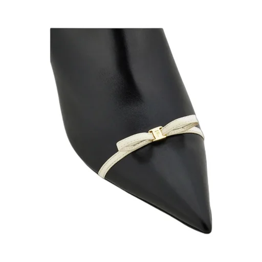 Pointed Ankle Boot With Mini Bow Detail