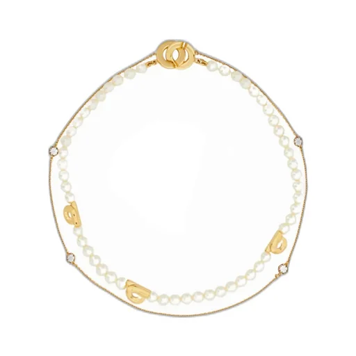 Double Strand Necklace With Pearls