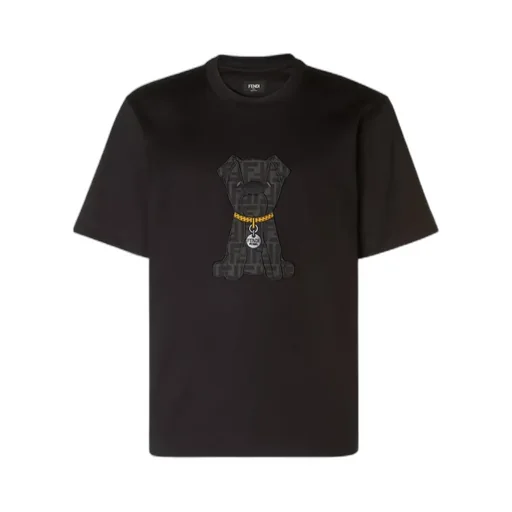 Fendi Logo Dog Crewneck T-Shirt