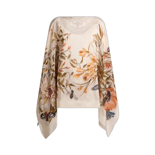 Etro Placed Floral Printed Poncho Top