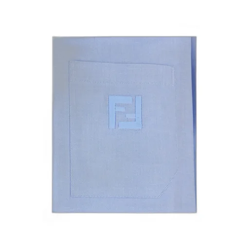Fendi Logo Embroidered Bown-Down Oxford Shirt