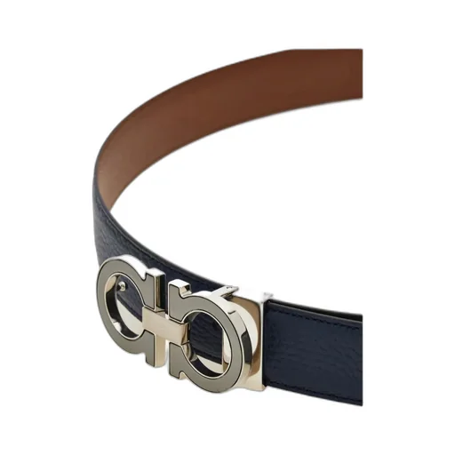 Reversible And Adjustable Gancini Belt With Switch Buckle