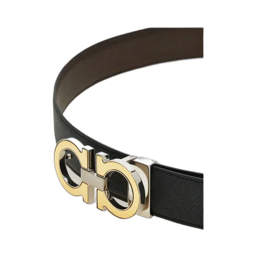 Reversible And Adjustable Gancini Belt With Switch Buckle