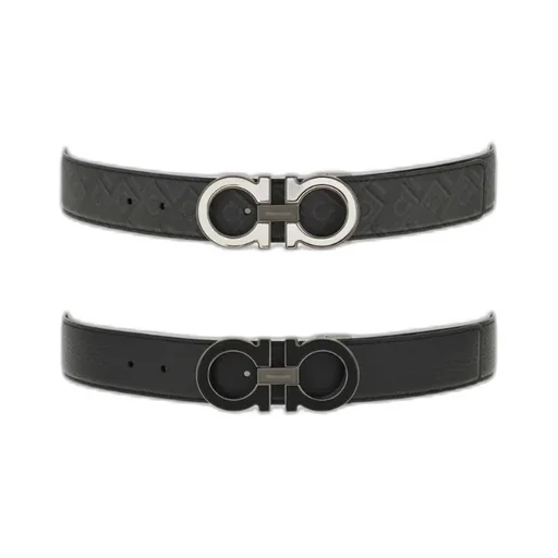Reversible And Adjustable Gancini Belt With Switch Buckle