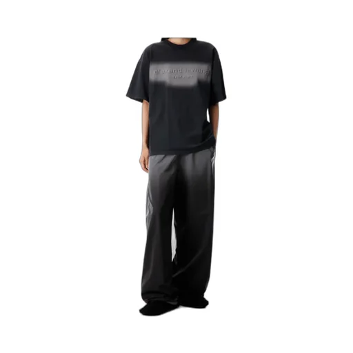 Alexander Wang Oversized Logo Embossed Crewneck T-Shirt