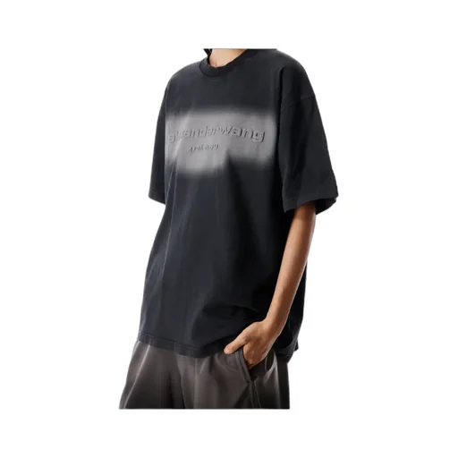 Alexander Wang Oversized Logo Embossed Crewneck T-Shirt