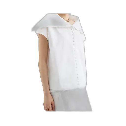 Jil Sander	Sailor-Collar Straight Hem Shirt