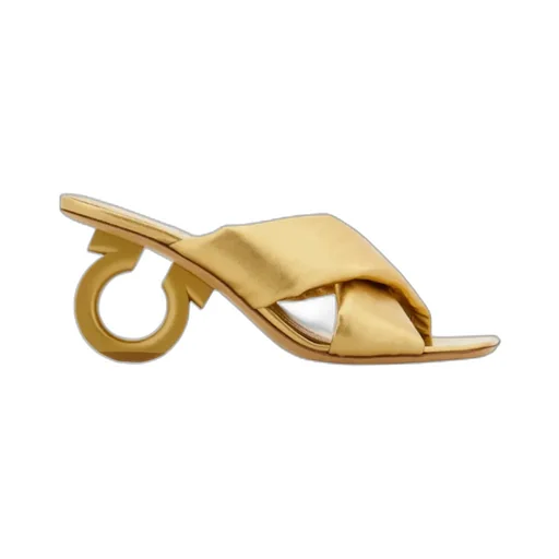 Padded Sandal With Gancini Heel