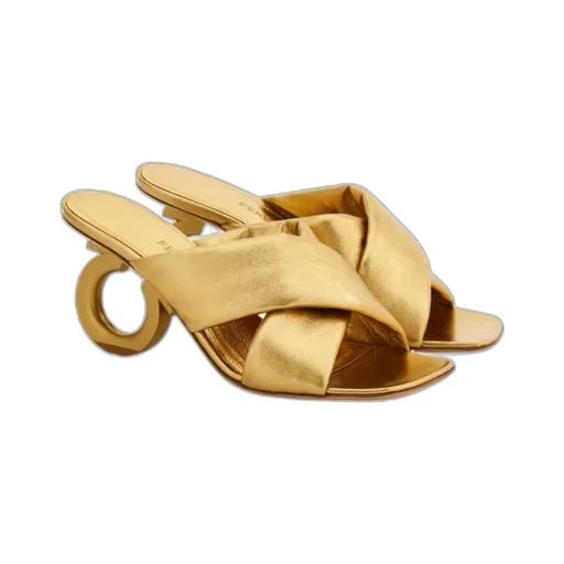 Padded Sandal With Gancini Heel