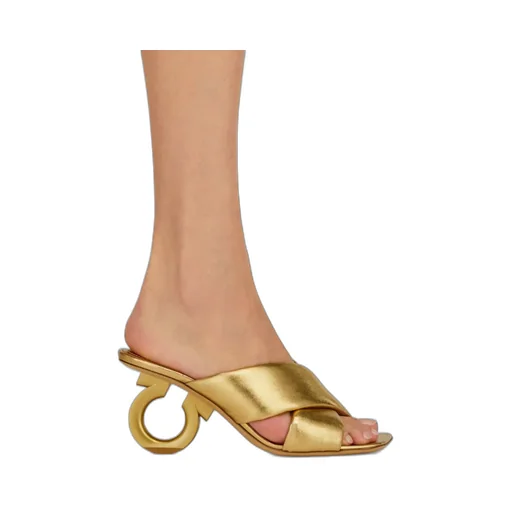 Padded Sandal With Gancini Heel