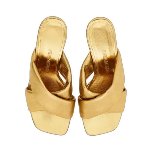 Padded Sandal With Gancini Heel