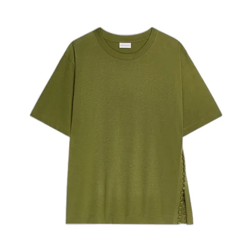 Buttoned Cotton Tee