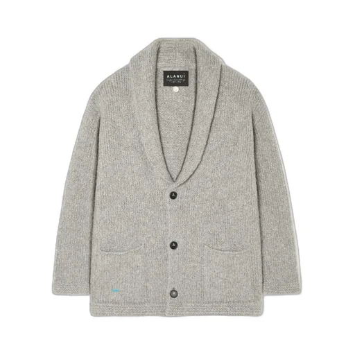 Shawl-Collar Button Cardigan