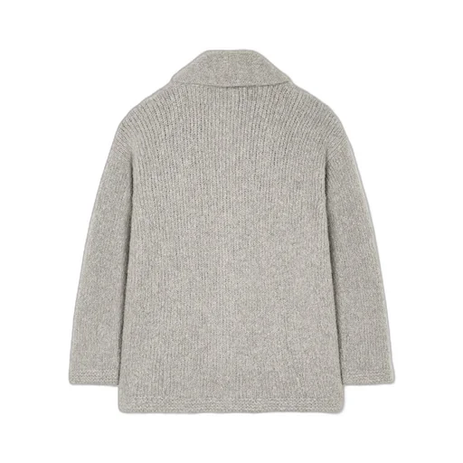 Shawl-Collar Button Cardigan