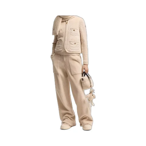 Moncler Mimosas Braided Trim Teddy Padded Gilet