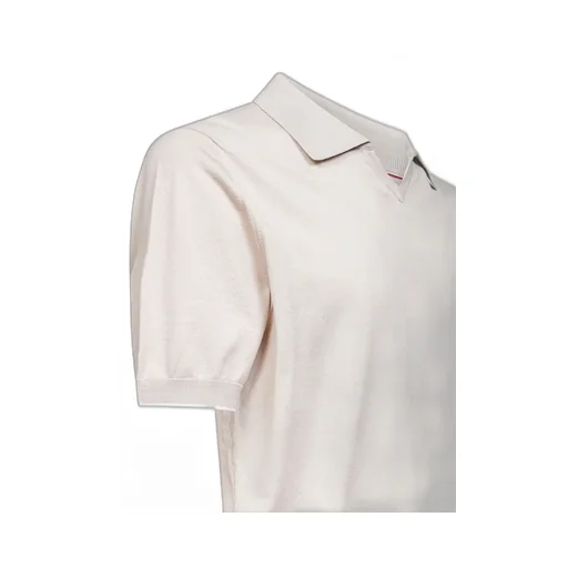 Brunello Cucinelli Short Sleeved Ribbed Polo Shirt