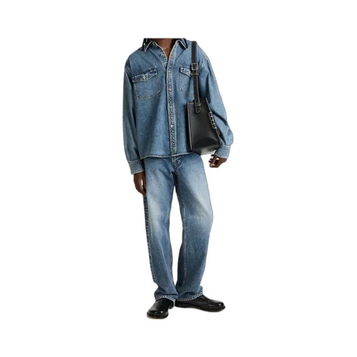 Jw Anderson Logo Patch Denim Shirt