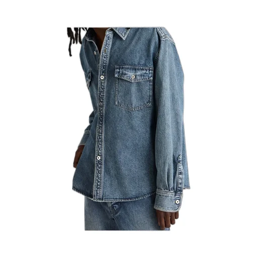 Jw Anderson Logo Patch Denim Shirt