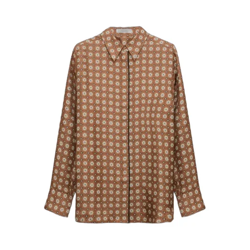 Printed Silk Twill Shirt