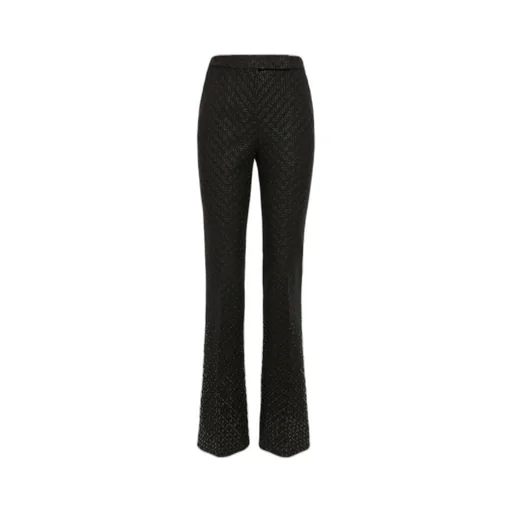 Degrade Sequin Embellished Flares In Punto Milano