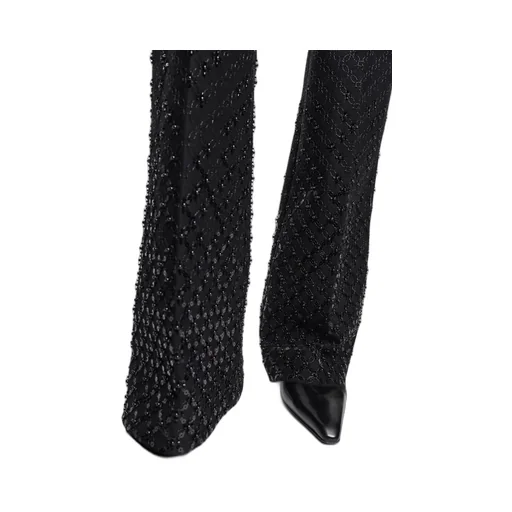 Degrade Sequin Embellished Flares In Punto Milano