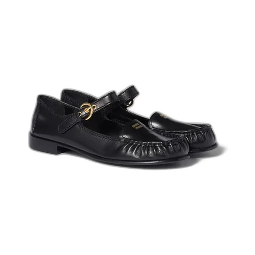 Leather Loafers With Strap
