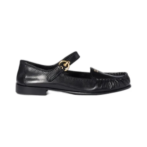 Leather Loafers With Strap