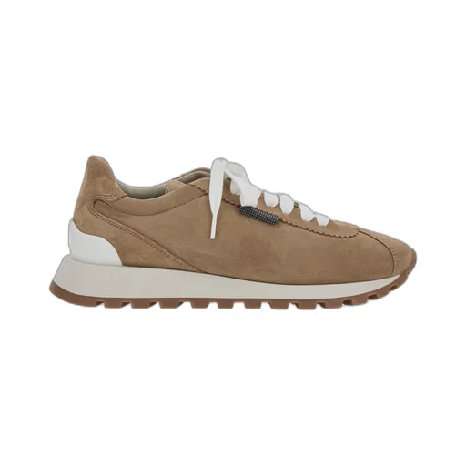 Brunello Cucinelli Round-Toe Lace-Up Trainers