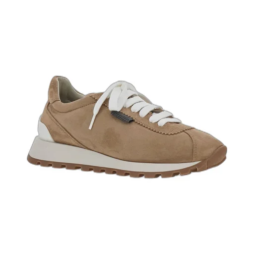 Brunello Cucinelli Round-Toe Lace-Up Trainers