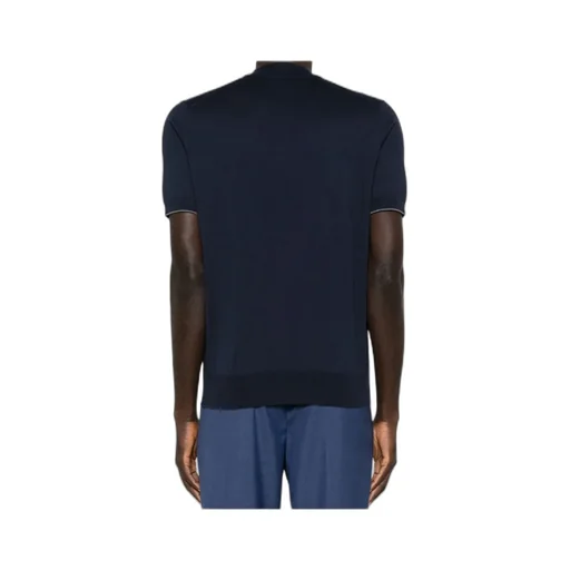 Brunello Cucinelli Mock-Neck Short Sleeved Knitted Jumper