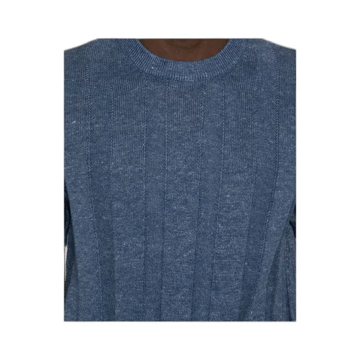Ribbed Short-Sleeve Knitted T-Shirt