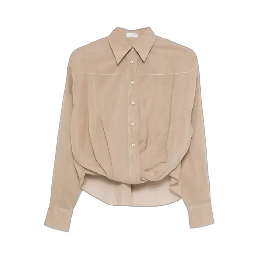Brunello Cucinelli Long-Sleeved Taffeta Shirt