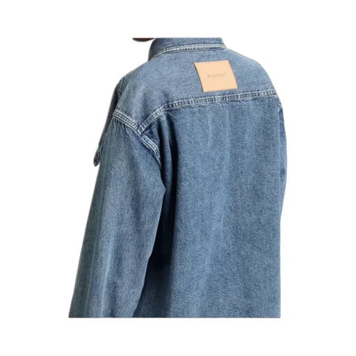 Chest-Pocket Long-Sleeve Denim Shirt