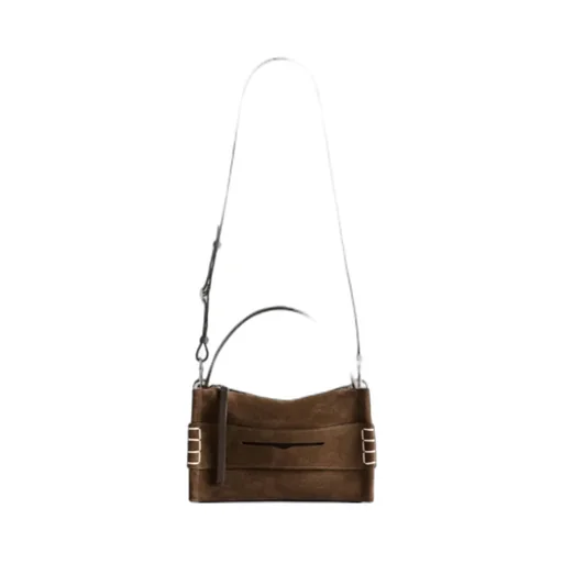 Small Loafer Bag In Brown Suede