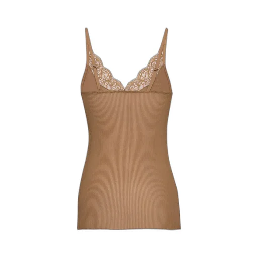 Lace-Panel V-Neck Top