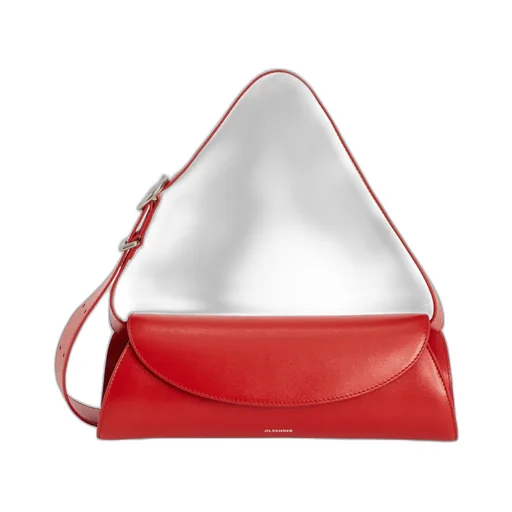 Jil Sander Cannolo Logo Stamped Small Shoulder Bag