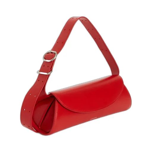 Jil Sander Cannolo Logo Stamped Small Shoulder Bag