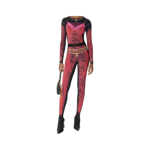 Marine Serre Wet Nuisette Printed Jersey Leggings
