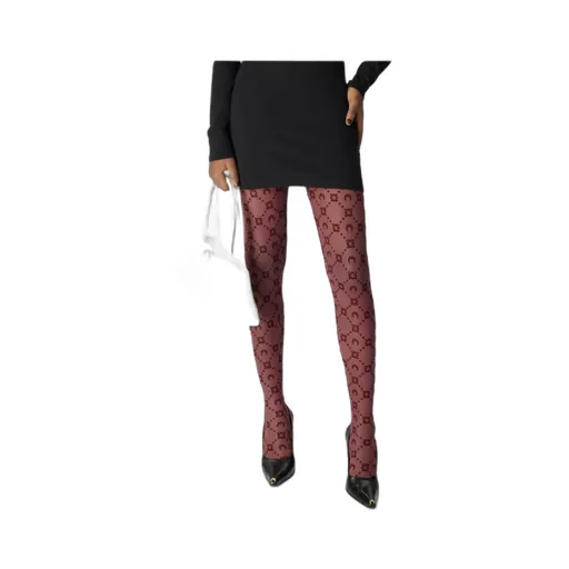 Moonogram Mesh Flock Tights